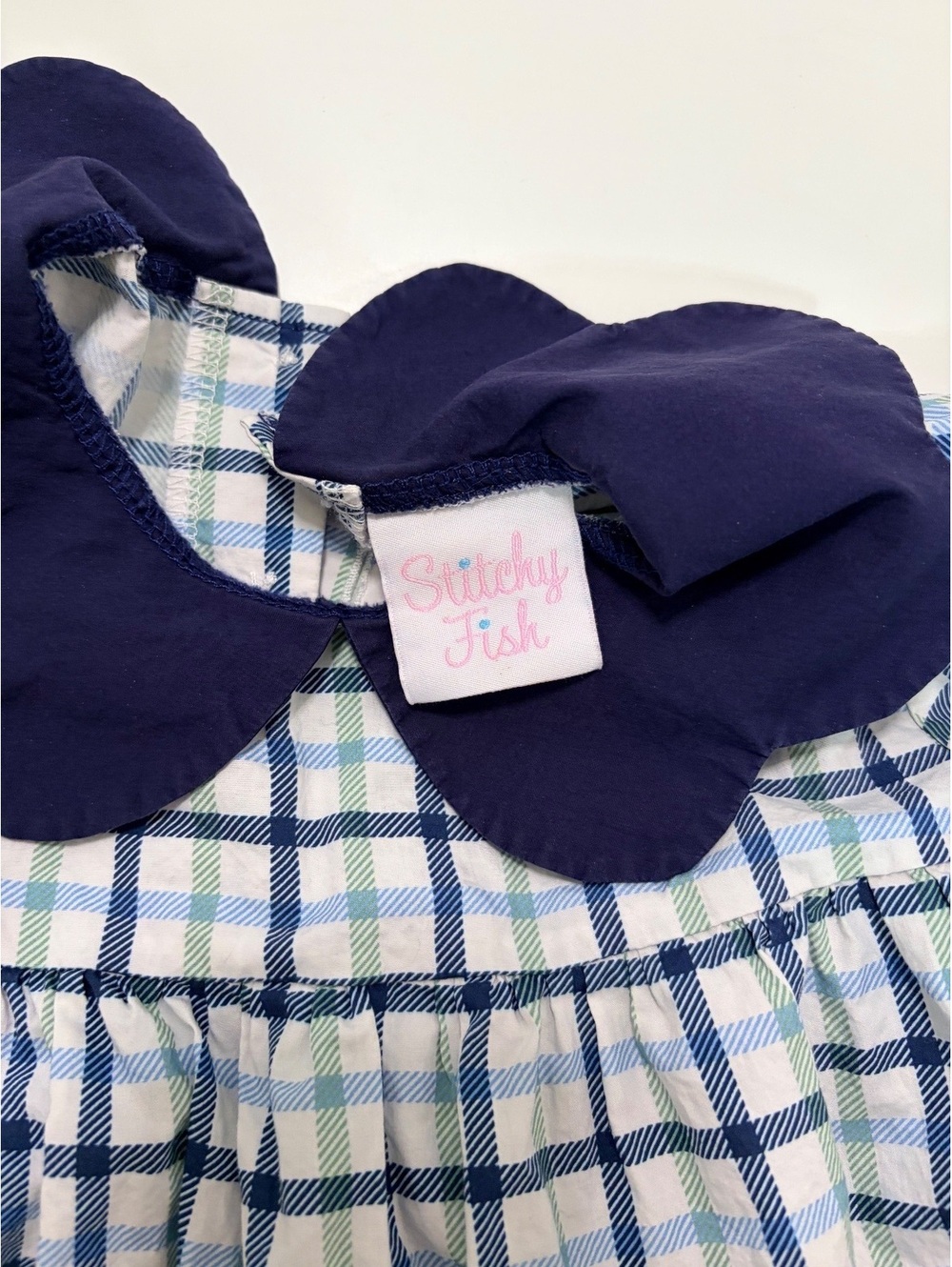 Stitchy Fish Plaid Dress - Picture 5 of 5